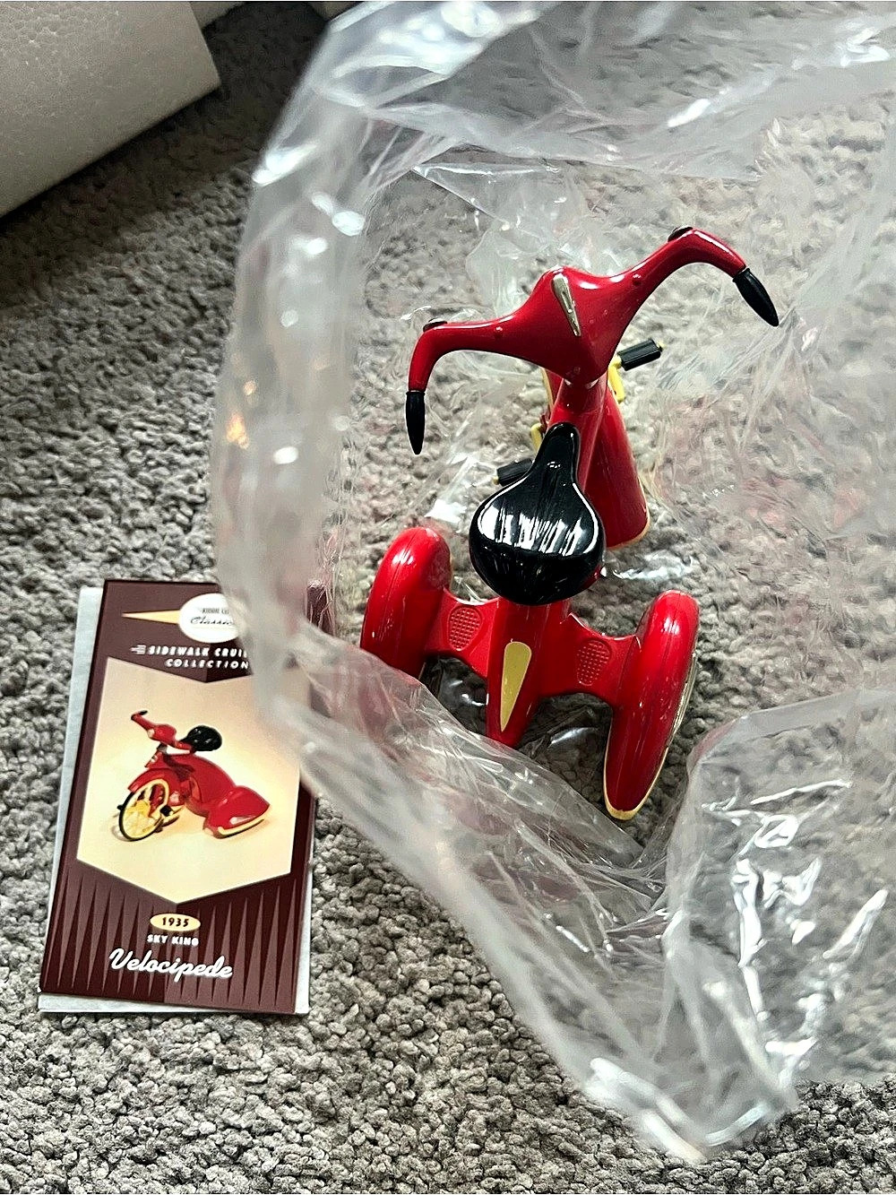 Kiddie Car Classic Sky King Velocipede Red & Black Collectible Toy NWT